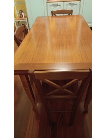 MOBILI 2G - TAVOLO IN LEGNO CON ALLUNGHE 160 X 85 NOCE BASSANO