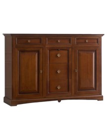 MOBILI 2G - CREDENZONE IN LEGNO 2 PORTE 6 CASSETTI MISURA L.170 P.46 H.116 VISTA FRONTALE