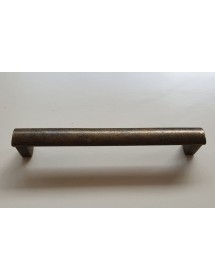 MOBILI 2G - Credenza 2 ante Legno bianco noce bicolore shabby 117X46X96 VISTA FRONTALE MANIGLIA