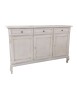 MOBILI 2G - Madia credenza 3 porte legno shabby bianco anticato 155x45x98 vista frontale