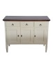 MOBILI 2G - Madia Credenza 3 Ante  3 cassetti shabby Bicolore Legno 105X42X82 vista frontale