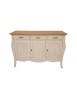 MOBILI 2G - Madia credenza 3 porte legno shabby bicolore 151x50x105 vista frontale