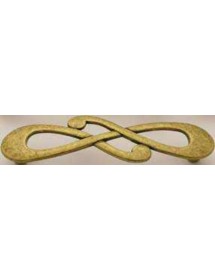 MOBILI 2G - Madia credenza 3 porte legno shabby bicolore 151x50x105 vista frontale maniglia