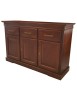 MOBILI 2G - Madia credenza classica 3 porte legno tinta noce 150X47X96 vista frontale