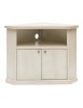 MOBILI 2G - Mobile porta tv angolo 2 Ante Legno shabby bianco anticato 72X63X80 vista frontale
