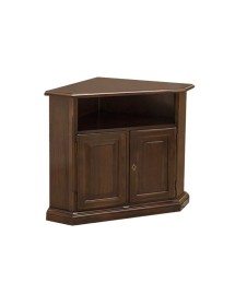 MOBILI 2G - Mobile porta tv angolo classico 2 Ante Legno tinta noce 100X63X80 VISTA FRONTALE