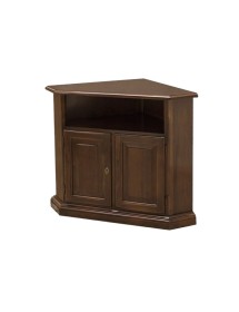 MOBILI 2G - Mobile porta tv angolo classico 2 Ante Legno tinta noce 100X63X80 VISTA FRONTALE