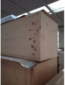 PORTA TV INDUSTRIAL CORTINA IN LEGNO MASSELLO DI ABETE 140X45X60