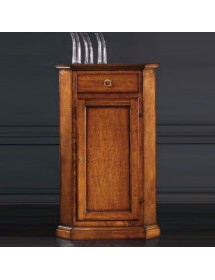 MOBILI 2G - Mobile ad angolo 1 Anta Legno tinta noce bassano 54X54X130 VISTA FRONTALE