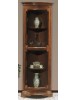 MOBILI 2G - Vetrina ad angolo vetro curvo classica Legno tinta noce 44X44X201 vista frontale