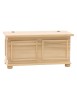 MOBILI 2G - Cassapanca classica in legno tinta naturale 116,5X40,5X46 VISTA FRONTALE
