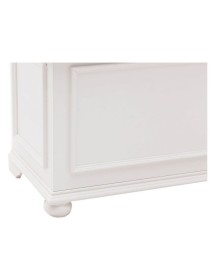 MOBILI 2G - Cassapanca in legno bianco anticato shabby 100X42X50 VISTA FRONTALE