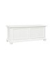 MOBILI 2G - Cassapanca in legno bianco anticato shabby 100X42X50 VISTA FRONTALE
