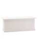 MOBILI 2G - Cassapanca in legno bianco shabby 120X42X50 vista frontale