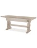MOBILI 2G - Tavolo Fratino Allungabile In Legno pino bianco anticato 180x90x80 vista frontale