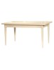 MOBILI 2G - Tavolo rettangolare allungabile legno shabby avorio 160x85x85 vista frontale