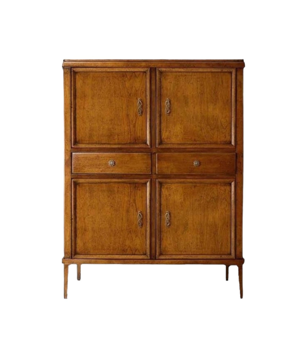 MOBILI 2G - MADIA CREDENZA CLASSICA IN LEGNO 4 PORTE 2 CASSETTI FINITURA BASSANO L.100 P.43 H.130