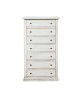 MOBILI 2G - Cassettiera 7 cassetti in legno shabby bianco anticato 70x40X120 vista frontale