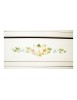 MOBILI 2G - Cassettiera 8 cassetti legno shabby bianco anticato decori 87x40X125 vista frontale