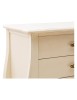 MOBILI 2G - Cassettiera 7 cassetti in legno shabby avorio L.80 x P.47 H.138 vista frontale