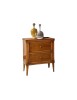 MOBILI 2G - COMODINO CLASSICO IN LEGNO 2 CASSETTI FINITURA BASSANO L.58 P.38 H.70 vista frontale