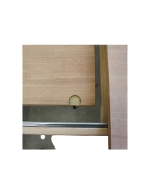 MOBILI 2G - Tavolo ovale Allungabile In Legno grezzo 160x110x78 VISTA FRONTALE APERTO ALLUNGA