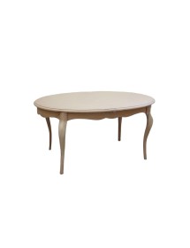 MOBILI 2G - Tavolo ovale Allungabile In Legno grezzo 160x110x78 VISTA FRONTALE