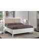 MOBILI 2G - Letto matrimoniale contenitore legno shabby bianco 175x210X125 vista frontale