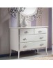 MOBILI 2G - Gruppo 1 Cassettiera 2 Comodini legno Shabby Bianco  vista frontale