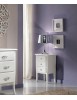 MOBILI 2G - Gruppo 1 Cassettiera 2 Comodini legno Shabby Bianco  vista frontale