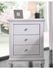 MOBILI 2G - Gruppo 1 Cassettiera 2 Comodini legno shabby bianco vista frontale
