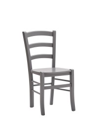 MOBILI 2G - SET 2 SEDIE SHABBY IN LEGNO LACCATO GRIGIO SEDUTA LEGNO vista frontale