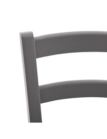 MOBILI 2G - SET 2 SEDIE SHABBY IN LEGNO LACCATO GRIGIO SEDUTA LEGNO vista frontale