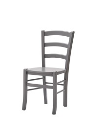 MOBILI 2G - SET 2 SEDIE SHABBY IN LEGNO LACCATO GRIGIO SEDUTA LEGNO vista frontale