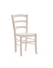 MOBILI 2G - SET 2 SEDIE SHABBY IN LEGNO LACCATO ROSA CIPRIA SEDUTA LEGNO VISTA FRONTALE