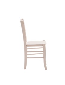 MOBILI 2G - SET 2 SEDIE SHABBY IN LEGNO LACCATO ROSA CIPRIA SEDUTA LEGNO VISTA FRONTALE