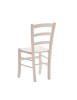 MOBILI 2G - SET 2 SEDIE SHABBY IN LEGNO LACCATO ROSA CIPRIA SEDUTA LEGNO VISTA FRONTALE