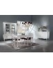 MOBILI 2G - Soggiorno completo in legno shabby chic bianco opaco vista frontale