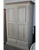 MOBILI 2G - ARMADIO 2 PORTE CAPPELLO DRITTO LEGNO GREZZO 125X61X200