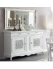 MOBILI 2G - Soggiorno completo classico in legno bianco shabby chic VISTA FRONTALE