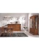 MOBILI 2G - Soggiorno completo classico intagliato legno noce bassano vista frontale