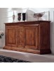 MOBILI 2G - Soggiorno completo classico intagliato legno noce bassano vista frontale credenza