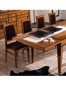 MOBILI 2G - Soggiorno completo classico intagliato legno noce bassano vista frontale