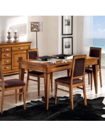 MOBILI 2G - Soggiorno completo classico intagliato legno noce bassano vista frontale