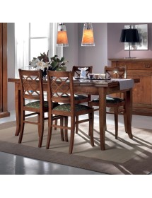 MOBILI 2G - Soggiorno completo classico intagliato legno noce bassano vista frontale