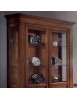 MOBILI 2G - Soggiorno completo classico intagliato legno noce bassano vista frontale vetrina
