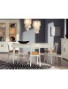 MOBILI 2G - Soggiorno completo classico intagliato legno shabby chic bianco VISTA FRONTALE