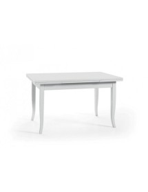 MOBILI 2G - Soggiorno classico legno shabby chic bianco opaco vista frontale