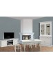 MOBILI 2G - Soggiorno classico legno shabby chic bianco opaco vista frontale