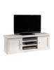 MOBILI 2G - Soggiorno completo classico legno shabby chic bianco opaco vista frontale